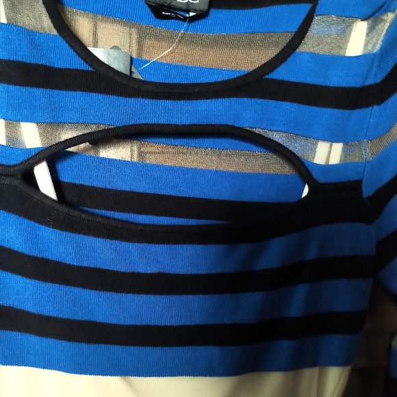 BEBE botanical stripe midi dress - Picture 6 of 6